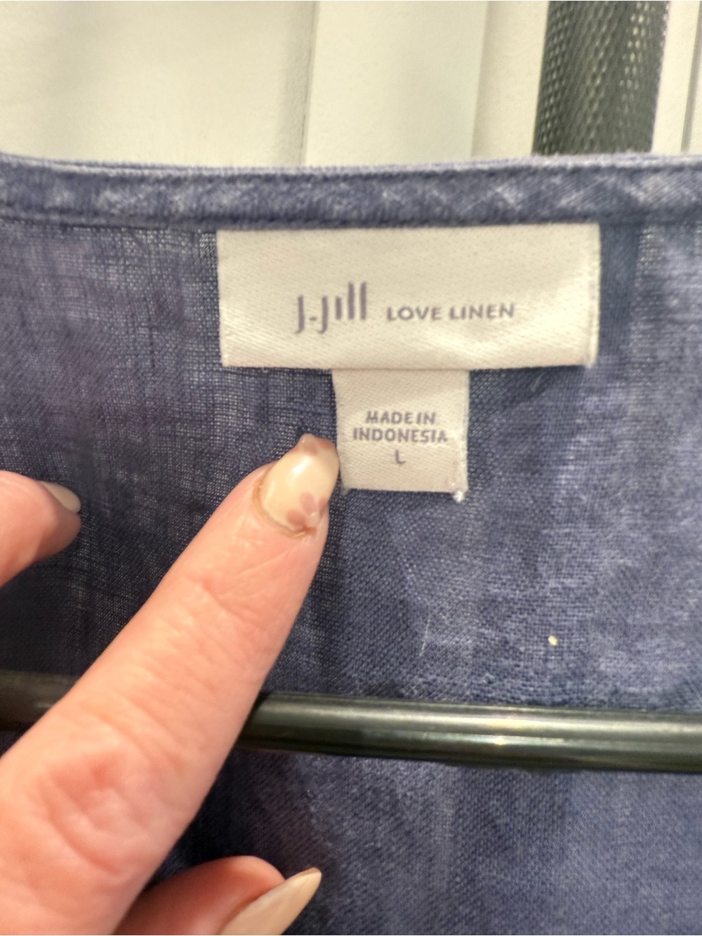 J. Jill Blue Short-Sleeve Linen Dress - Picture 3 of 3